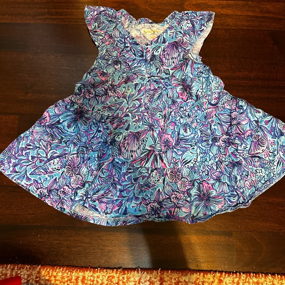 Lilly Pulitzer Kids Dress in Blue and Pink Floral